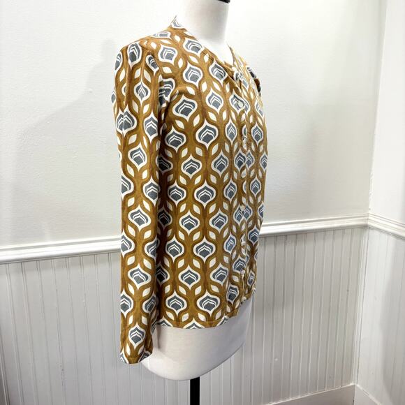 J McLaughlin Size M Cardigan Sweater Retro Print Lightweight Soft Modal Blend - Picture 15 of 15